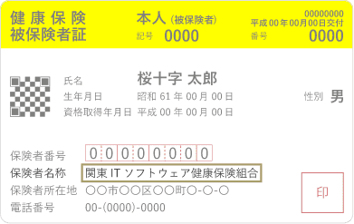 関東ITソフトウェア健保の健康保険証